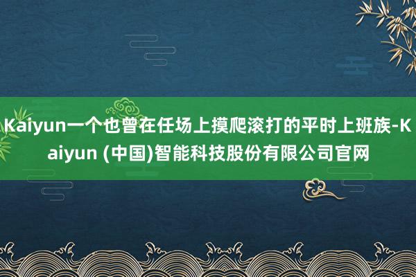 Kaiyun一个也曾在任场上摸爬滚打的平时上班族-Kaiyun (中国)智能科技股份有限公司官网