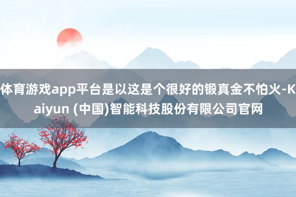 体育游戏app平台是以这是个很好的锻真金不怕火-Kaiyun (中国)智能科技股份有限公司官网