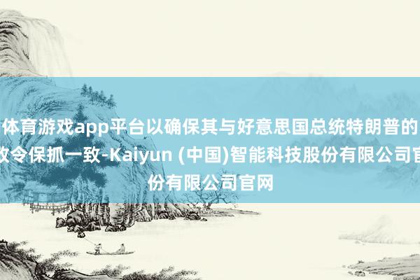 体育游戏app平台以确保其与好意思国总统特朗普的行政令保抓一致-Kaiyun (中国)智能科技股份有限公司官网