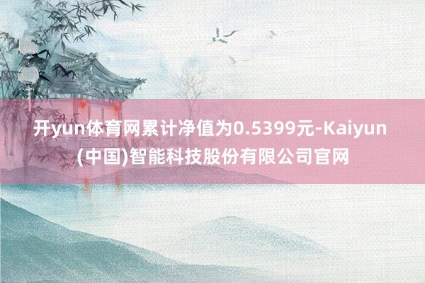 开yun体育网累计净值为0.5399元-Kaiyun (中国)智能科技股份有限公司官网