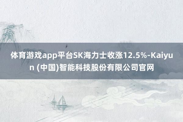 体育游戏app平台SK海力士收涨12.5%-Kaiyun (