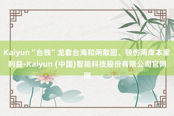 Kaiyun“台独”龙套台海和闲散固、毁伤两岸本家利益-Ka