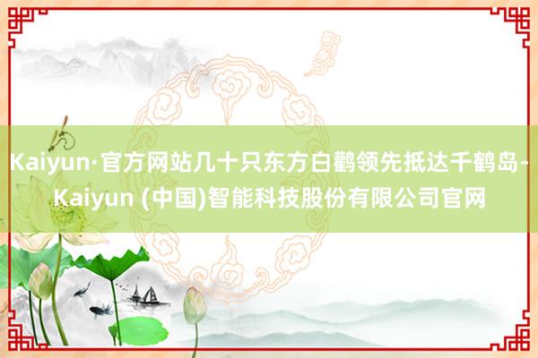Kaiyun·官方网站几十只东方白鹳领先抵达千鹤岛-Kaiyun (中国)智能科技股份有限公司官网