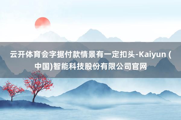 云开体育会字据付款情景有一定扣头-Kaiyun (中国)智能科技股份有限公司官网