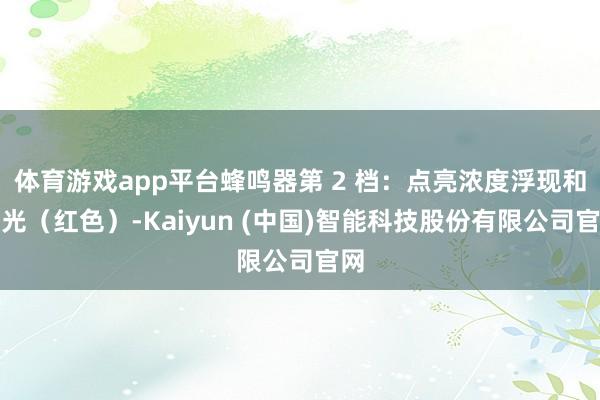 体育游戏app平台蜂鸣器第 2 档：点亮浓度浮现和背光（红色