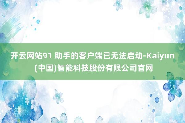 开云网站91 助手的客户端已无法启动-Kaiyun (中国)智能科技股份有限公司官网